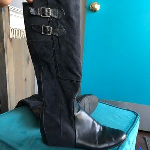 Suede Hidden Wedge Boot